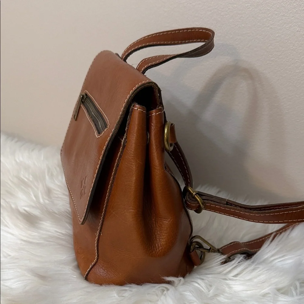 Patricia Nash Tan Leather Backpack